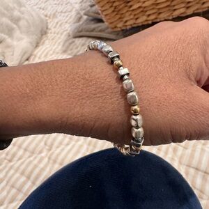 Silpada Silver and Gold Beaded Bracelet